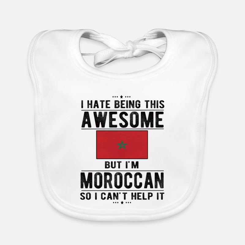 Moroccan Morocco Flag Moroccan origin Organic Baby Bibs