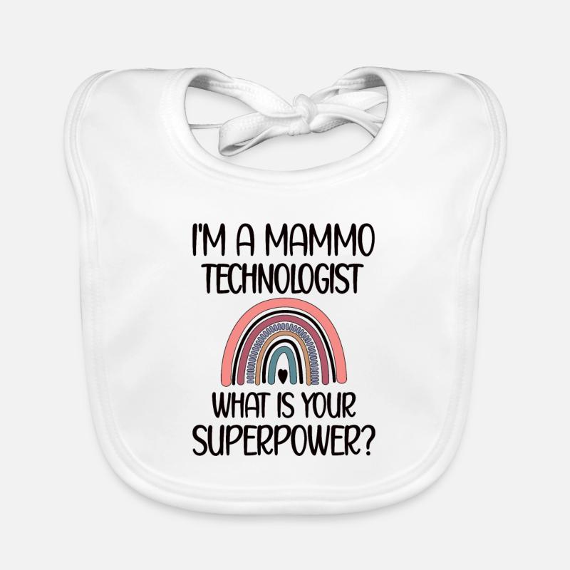 Mammo Tech Recognition Mammography Technician Organic Baby Bibs