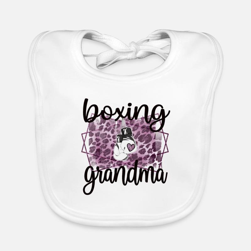 Boxoma Geschenk Box-Großmutter Stolze Boxer Oma Baby Bio-Lätzchen