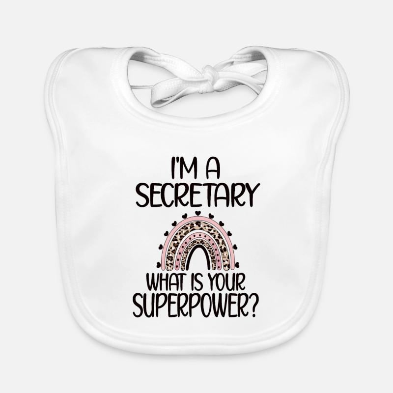 Secretary Appreciation Office Worker Gift Organic Baby Bibs