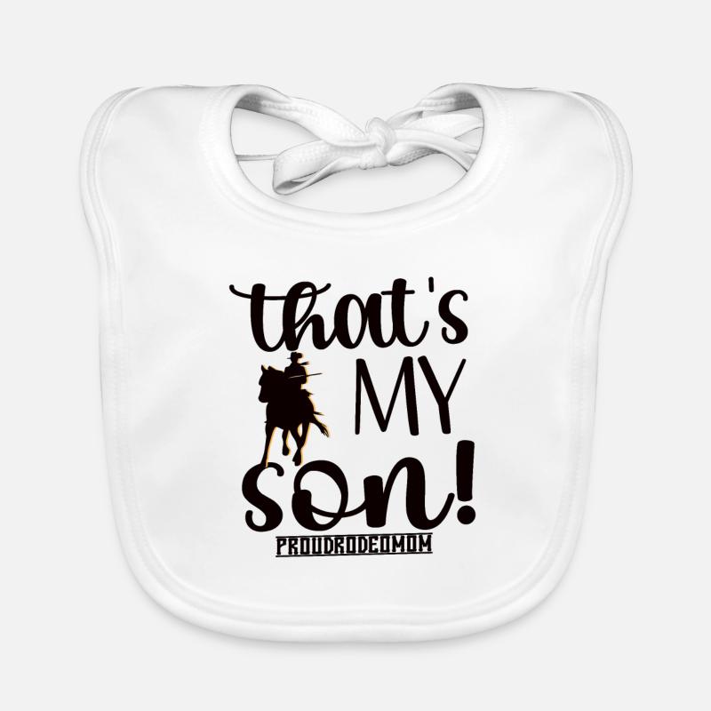 Stolze Rodeo Mama Rodeo-Reiter Mutter Geschenk Baby Bio-Lätzchen