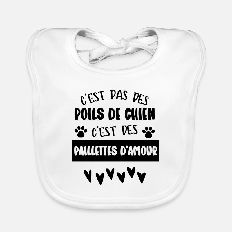 c'est pas des poils de chien Bavoir bio Bébé