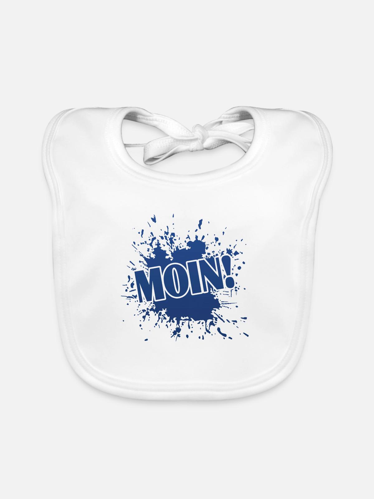 Moin - Baby Bio-Lätzchen - Weiß - Vorne
