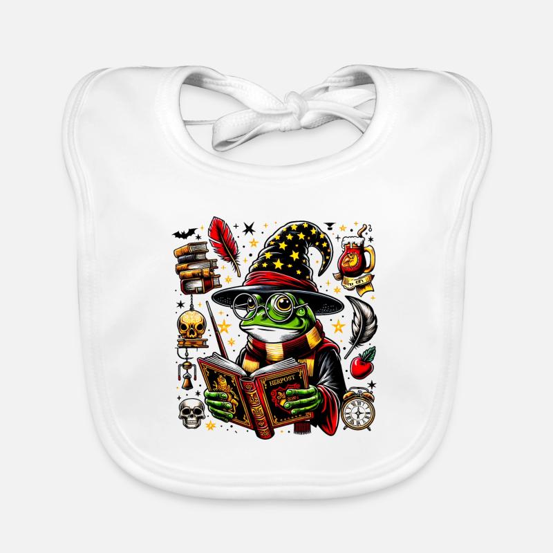 Frog Magician Magic Funny Animals Organic Baby Bibs