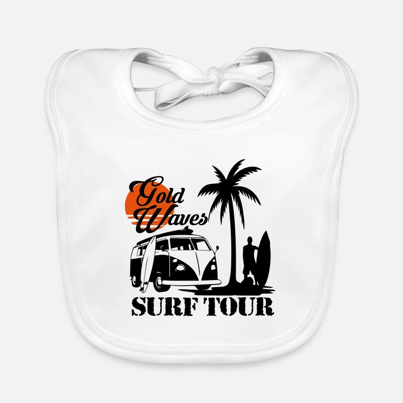 gold waves surf tour Baby Bio-Lätzchen