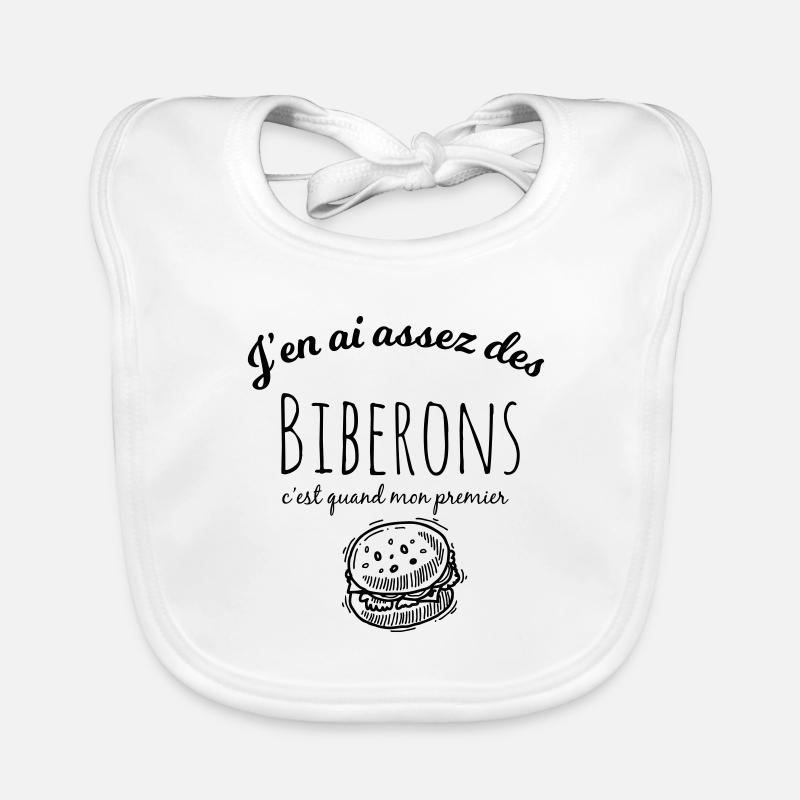 j'en ai assez des biberons c'est quand mon burger Bavoir bio Bébé
