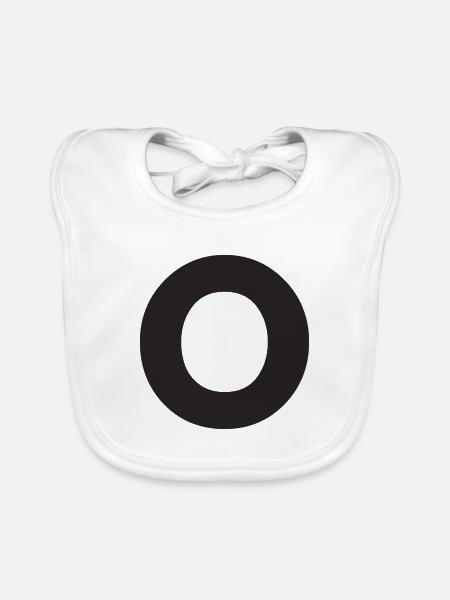 O - Organic Baby Bibs - white - Front