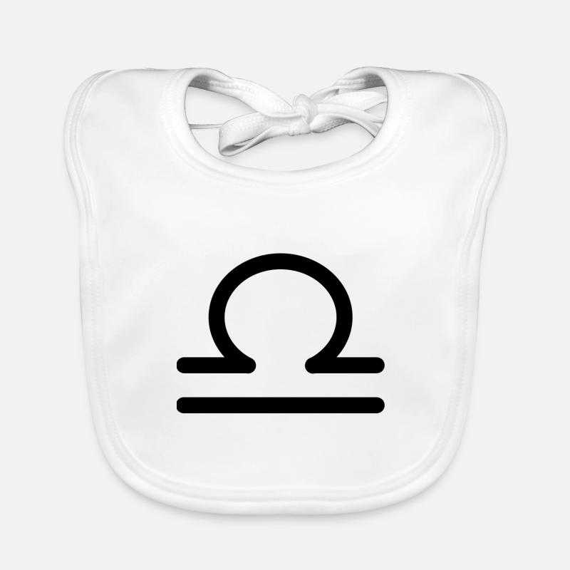 Libra zodiac black Organic Baby Bibs