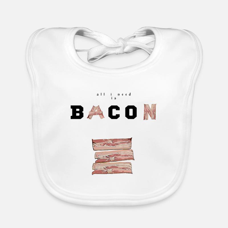 Bacon, and bacon Organic Baby Bibs