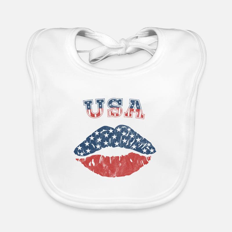 Lèvres des États-Unis Bavoir bio Bébé