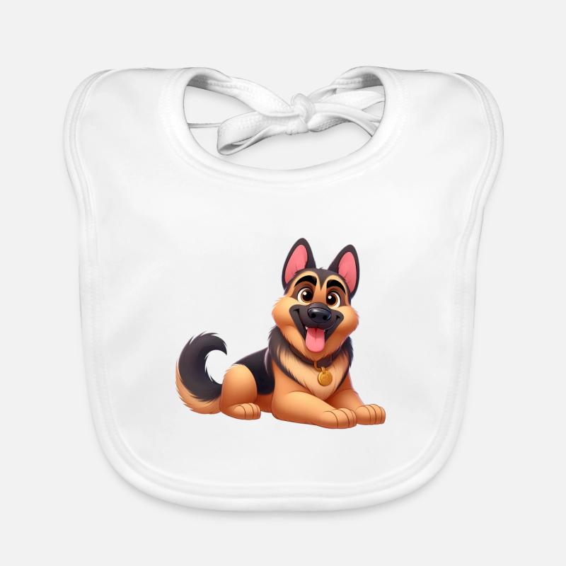 Deutscher Schäferhund 13 Baby Bio-Lätzchen