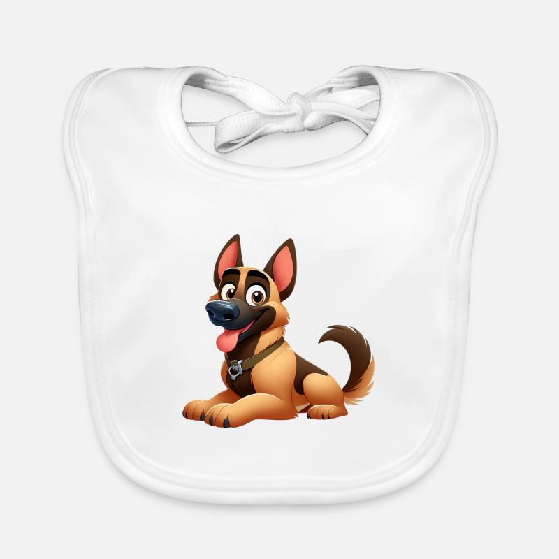 Deutscher Schäferhund 9 Baby Bio-Lätzchen