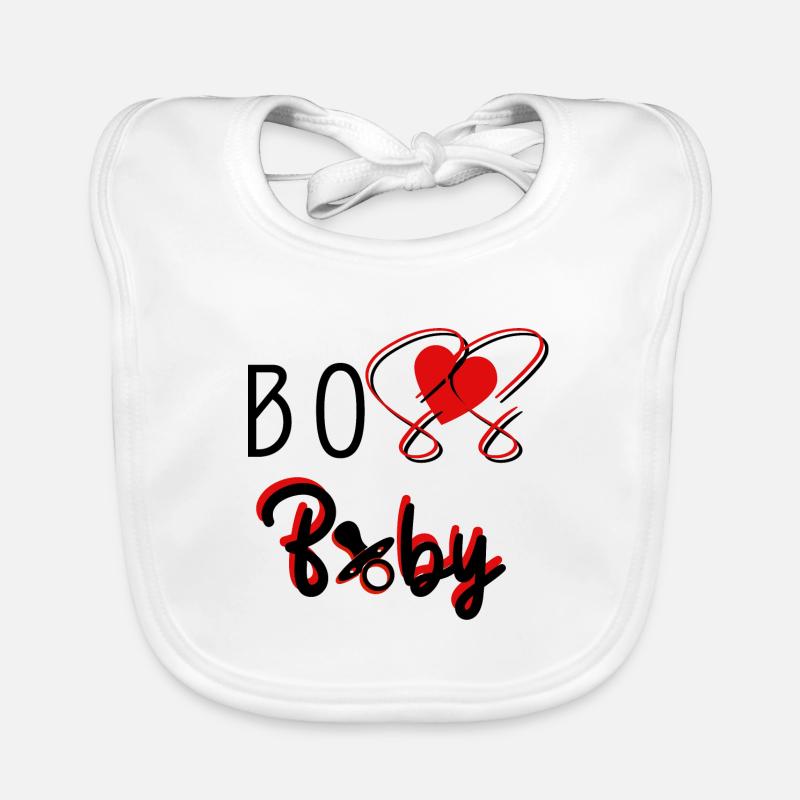 Bosss Baby - Bavoir bio Bébé - blanc