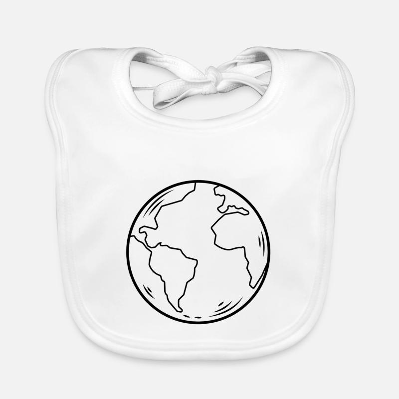 Weltkugel Baby Bio-Lätzchen