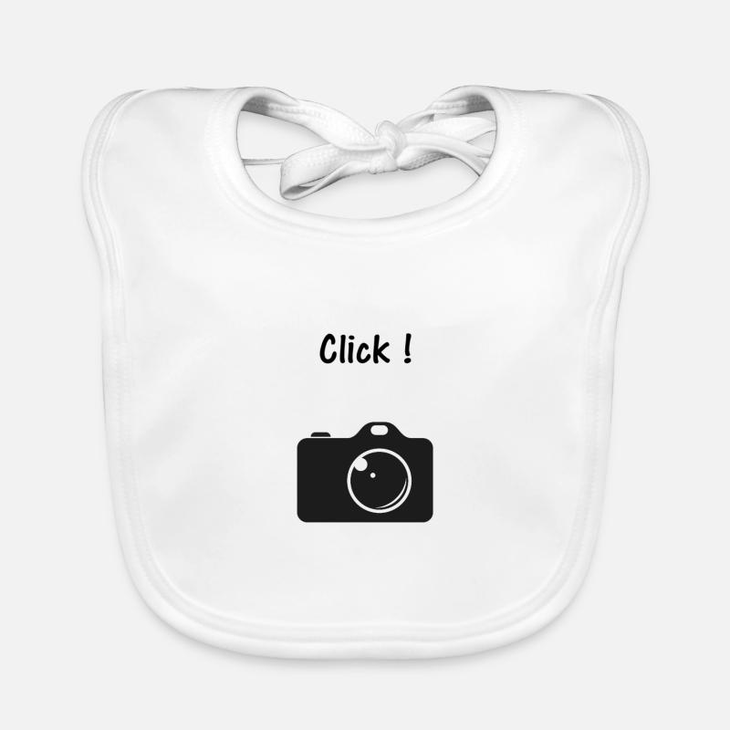 Camera Photo Click Organic Baby Bibs