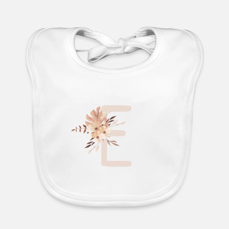 BOHO Art Letter E Bavoir bio Bébé