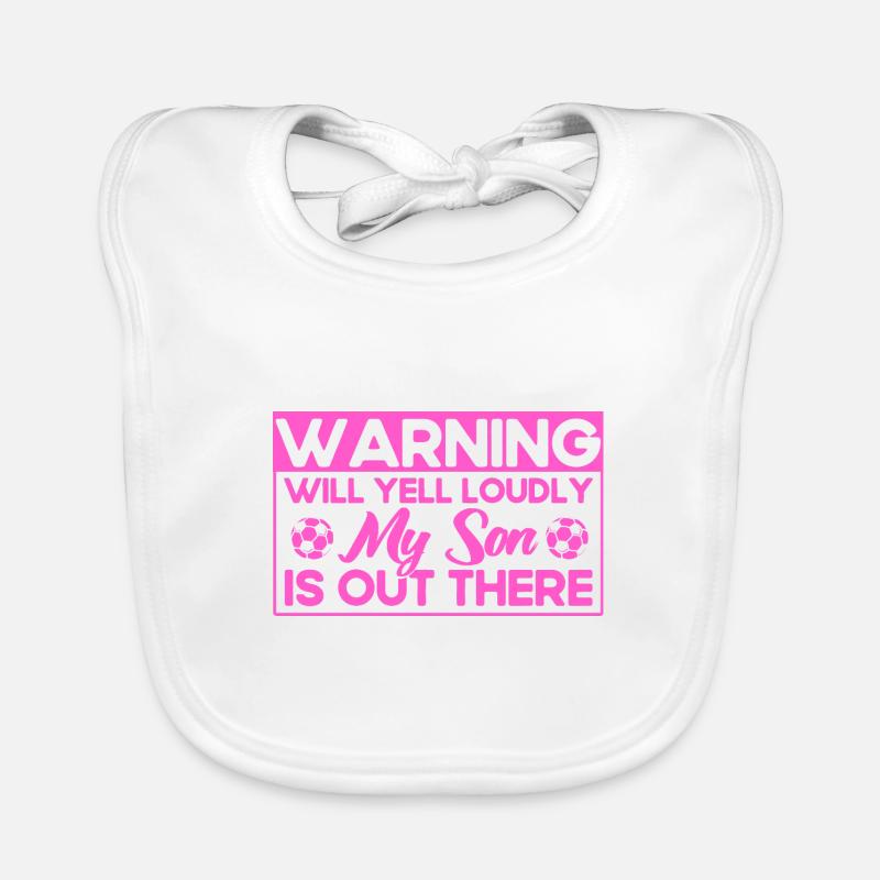 Fußball Mama Sohn Mutter Geschenk Baby Bio-Lätzchen