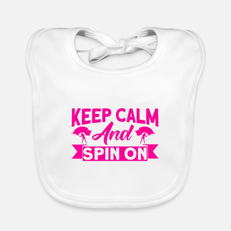 Stay calm and keep turning Flag guard Geschen Organic Baby Bibs