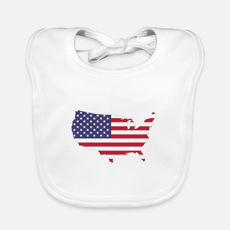 Drapeau américain Bavoir bio Bébé