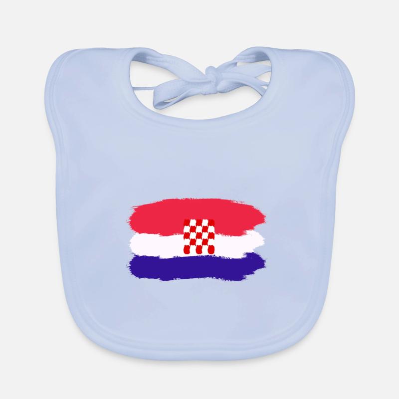 Kroatien Flagge Baby Bio-Lätzchen
