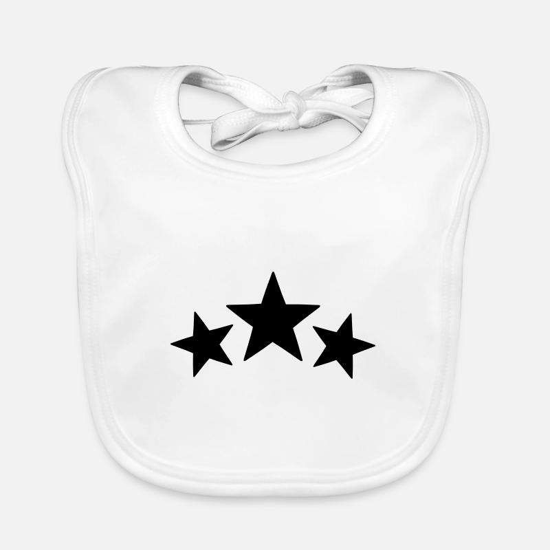 Choose your design color! Icon Star Logo Pattern Organic Baby Bibs