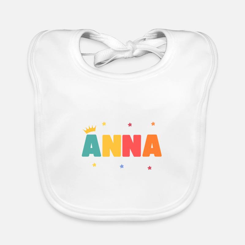 Anna! Personalisierbar Baby Bio-Lätzchen
