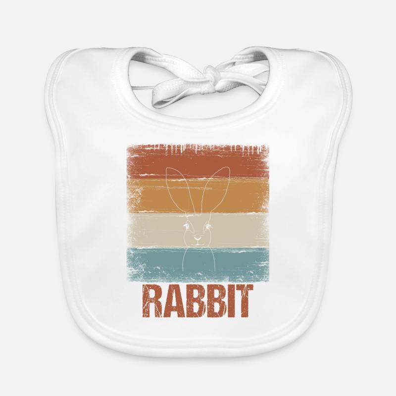 Lapin lapin lapin - Bavoir bio Bébé - blanc