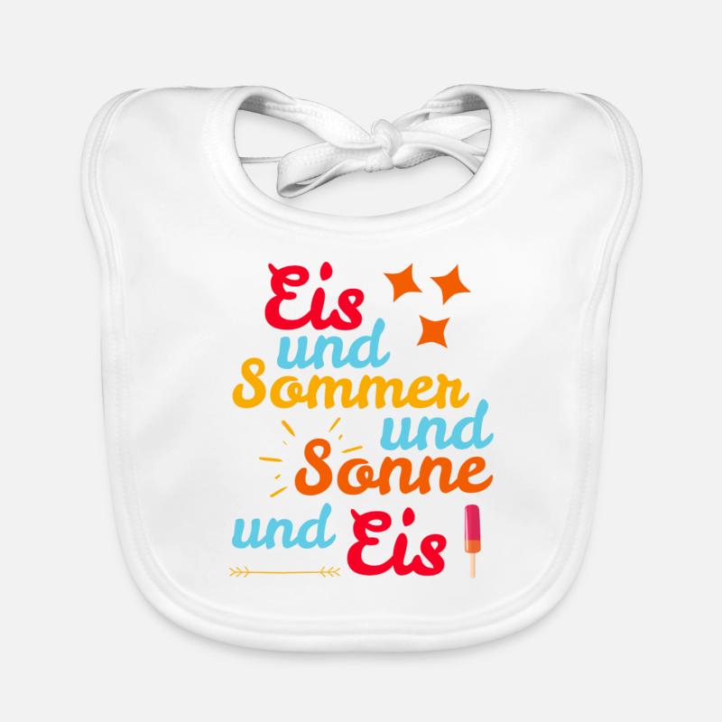 Eis und Sommer und Sonne und Eis Baby Bio-Lätzchen