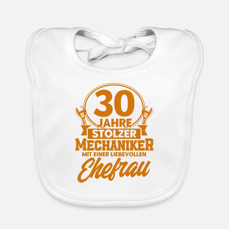 Perlenhochzeit Ehepaar 30. Hochzeitstag Geschenk Baby Bio-Lätzchen