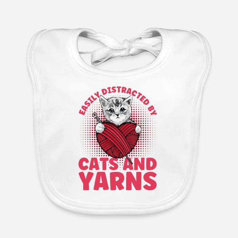 Knitting Knitting Knitting Lovers Gift Organic Baby Bibs