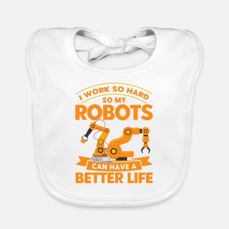 Robotik Roboter Robotik Ingenieur Geschenk Baby Bio-Lätzchen
