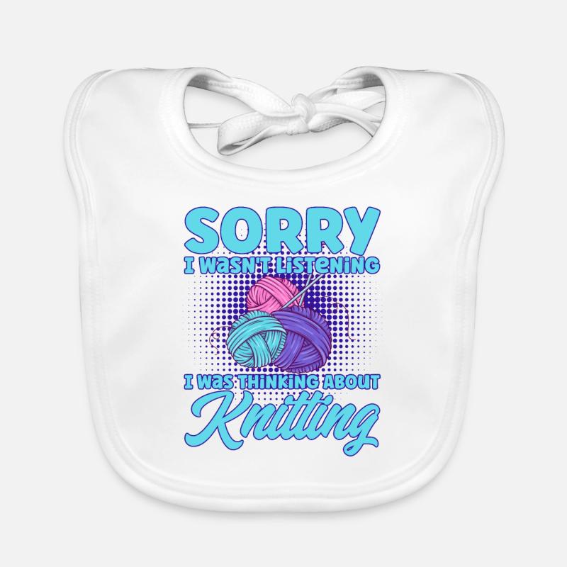 Knitting Knitting Lovers Knitting Gift Organic Baby Bibs