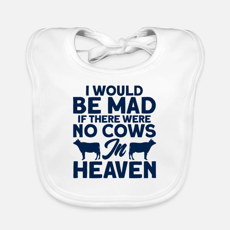 If There Were No Cows in Heaven Cow Gift Organic Baby Bibs