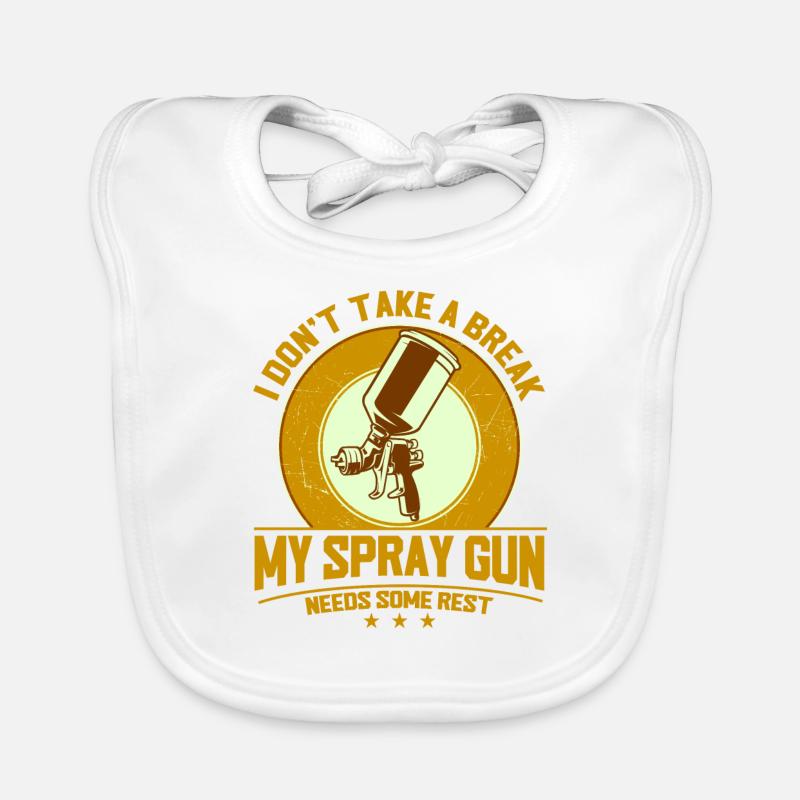 The spray gun needs a break Car paint run Organic Baby Bibs