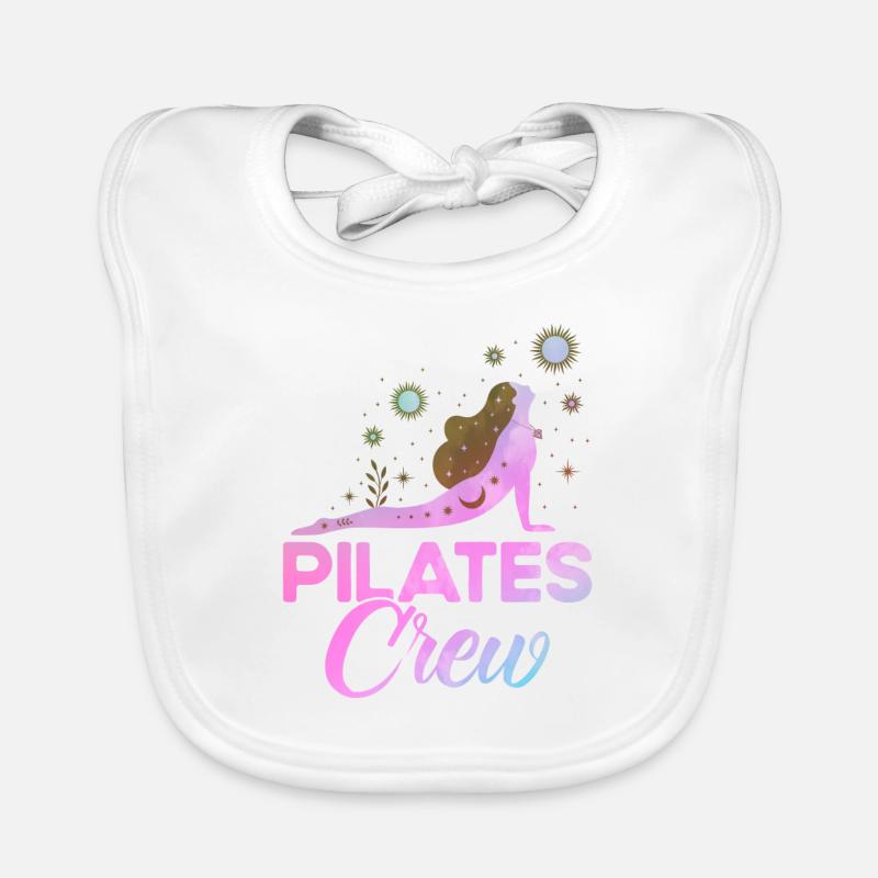 Cadeau Pilates Pilates Crew - Bavoir bio Bébé - blanc