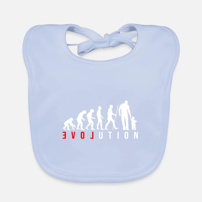 Evolution Father and Child Son Daughter Gift Organic Baby Bibs