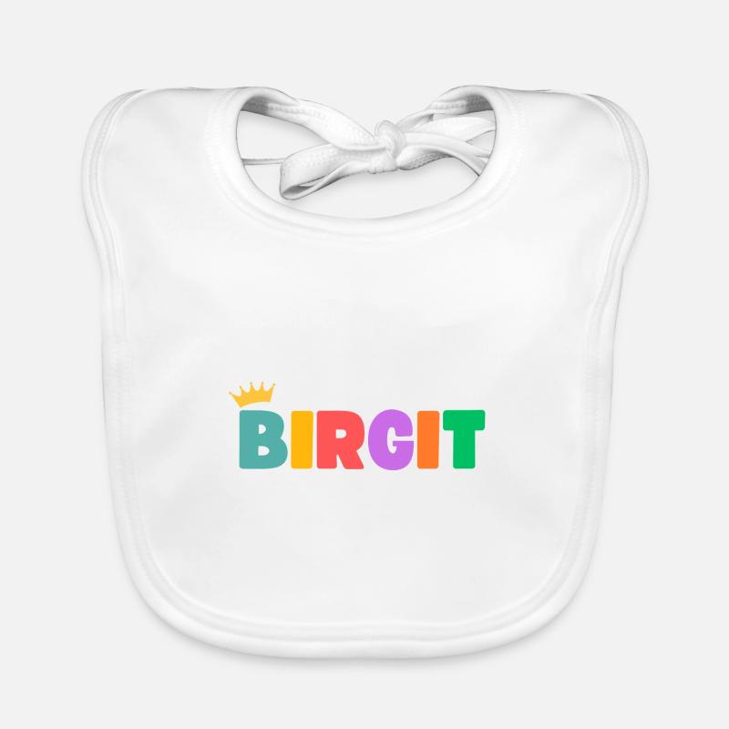 Birgit! Personnalisable Bavoir bio Bébé