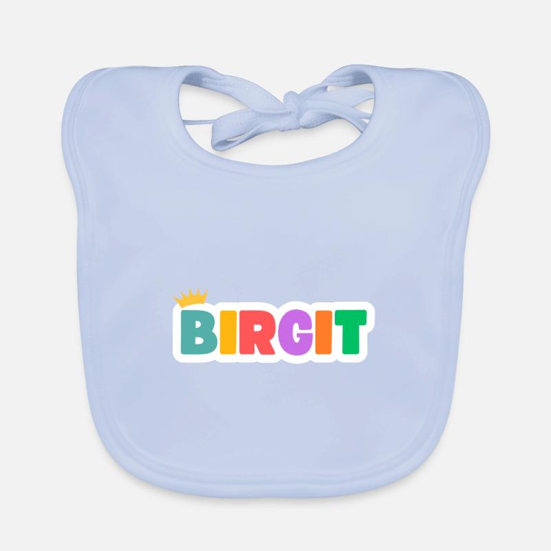 Birgit! Personalisierbar Baby Bio-Lätzchen
