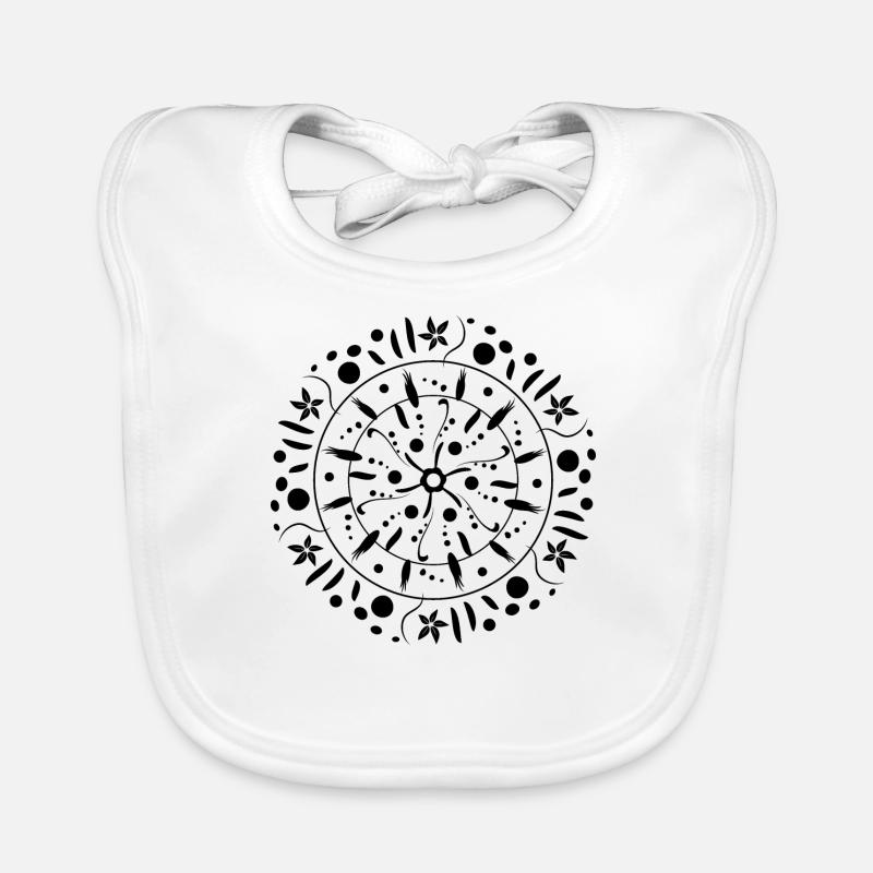Grain Circle Pattern Gift Idea Organic Baby Bibs