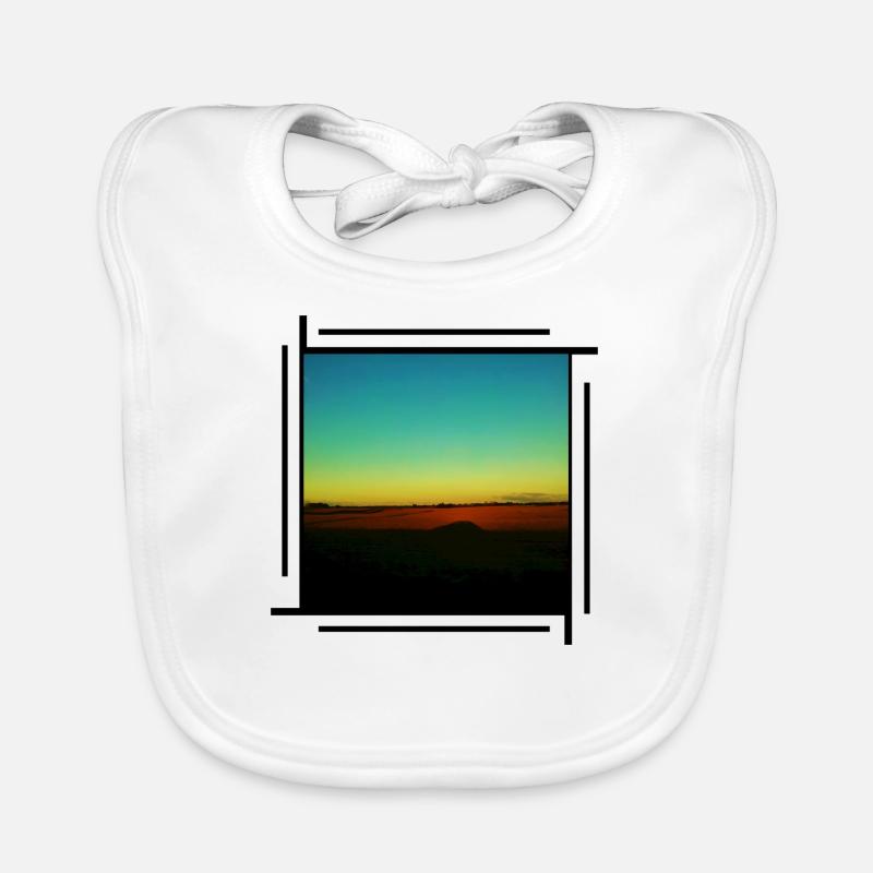 Ciel jaune vert Horizon Bavoir bio Bébé