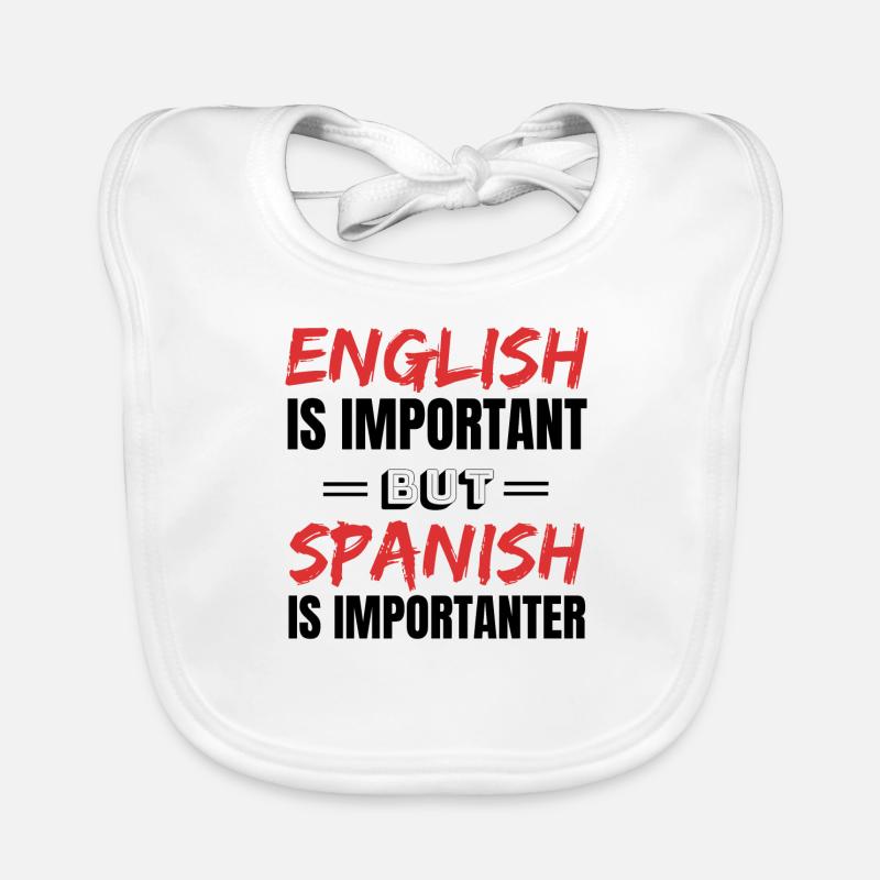 Spanish teacher gift idea teaching language Organic Baby Bibs