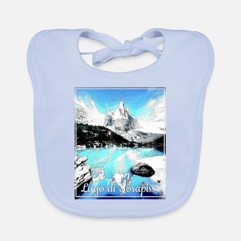 Lago di Sorapiss,Dolomites,lac,paysage, Bavoir bio Bébé