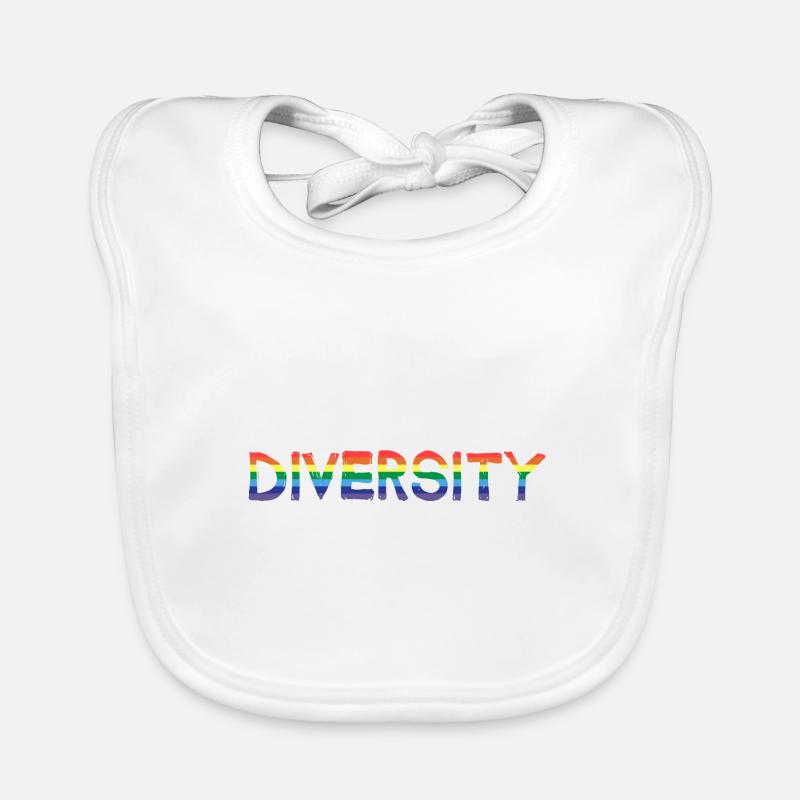Diversity Diversity Rainbow Flag Organic Baby Bibs