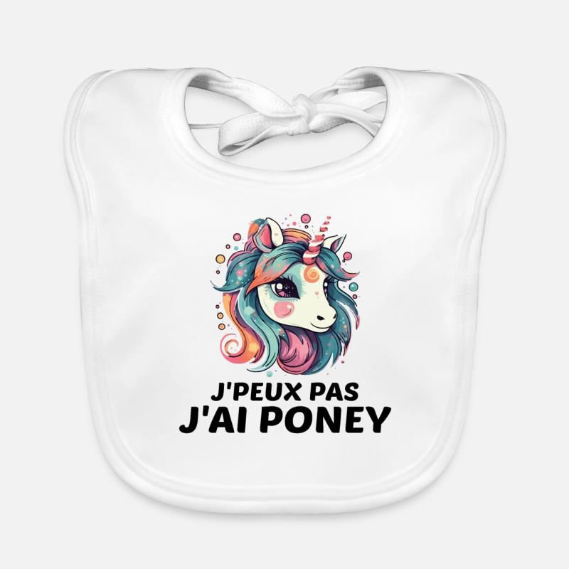 Ich kann nicht, ich habe ein Pony Baby Bio-Lätzchen