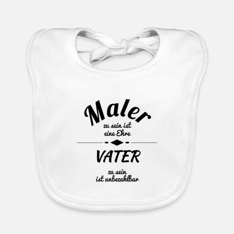 Maler - Baby Bio-Lätzchen - Weiß