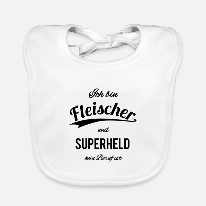 Fleischer - Baby Bio-Lätzchen - Weiß