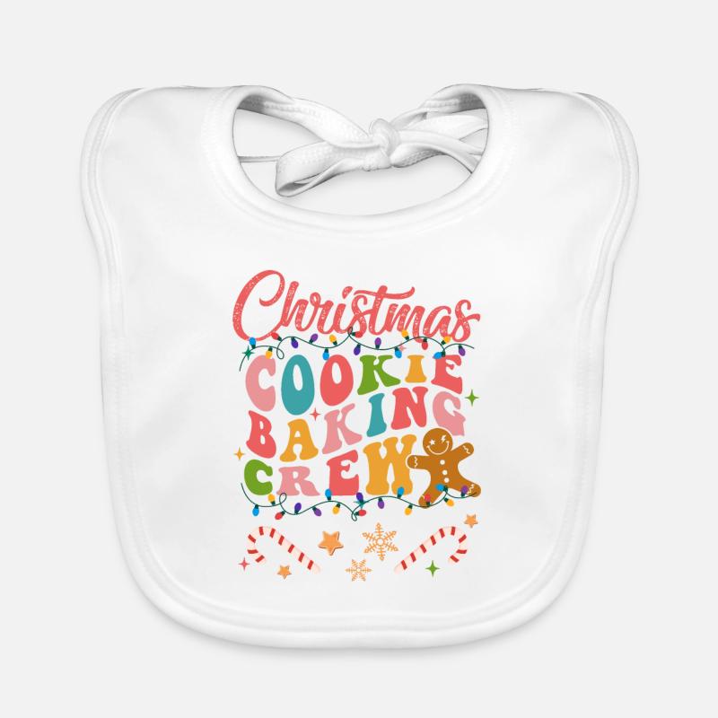 Funny Gingerbread Christmas Cookie Baking Crew Baby Bio-Lätzchen