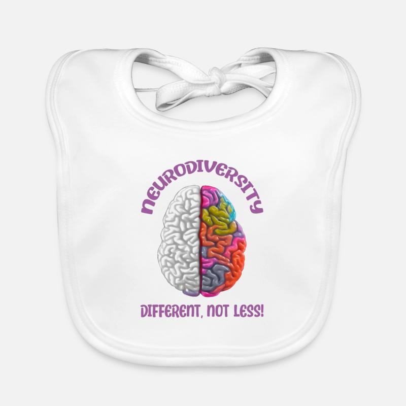 "Different, Not Less" Neurodiversity Organic Baby Bibs