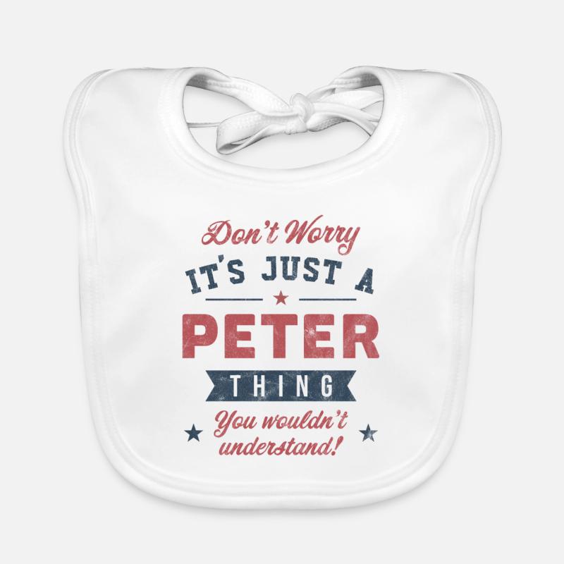 C’est un truc de Peter - Bavoir bio Bébé - blanc