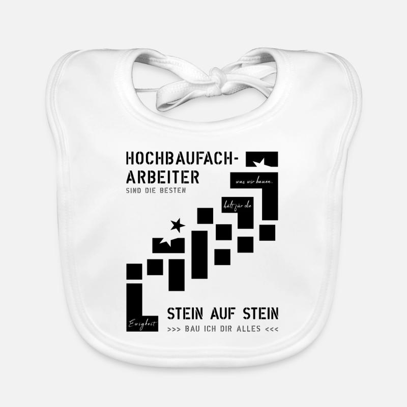 Ouvrier de la construction en bâtiment maçon Bavoir bio Bébé